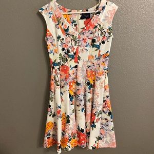 Floral White Dress